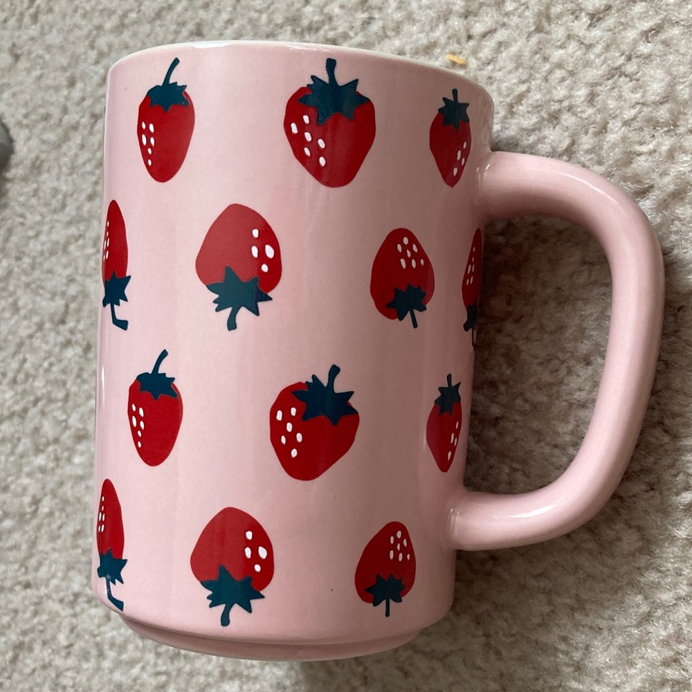 🍓NEW Target Discontinued Collection Print Strawberry Mug- Cottagecore Whimsical - Picture 3 of 6